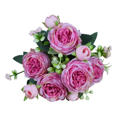 9-Head Silk Peony Bouquet