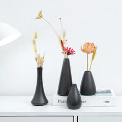 Black Ceramic Minimalist Vase