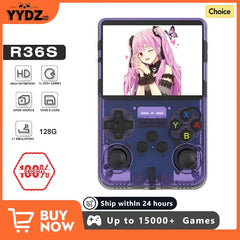 R36S Handheld Game Console Open Source Retro 3.5 Inch IPS Screen Game Console Linux System Screen Portable Pocket Classic Gaming