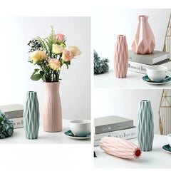 Diamond-Style Plastic Vase