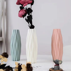 Diamond-Style Plastic Vase