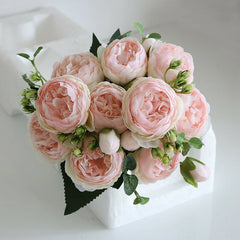9-Head Silk Peony Bouquet