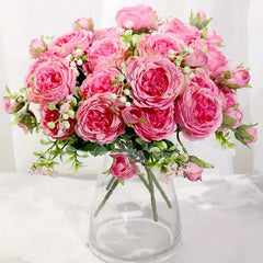 30cm Pink Peony Silk Bouquet