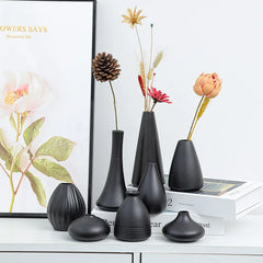 Black Ceramic Minimalist Vase