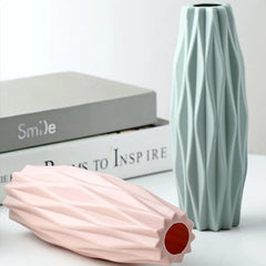 Diamond-Style Plastic Vase