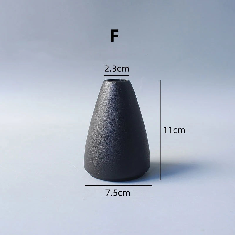 Black Ceramic Minimalist Vase