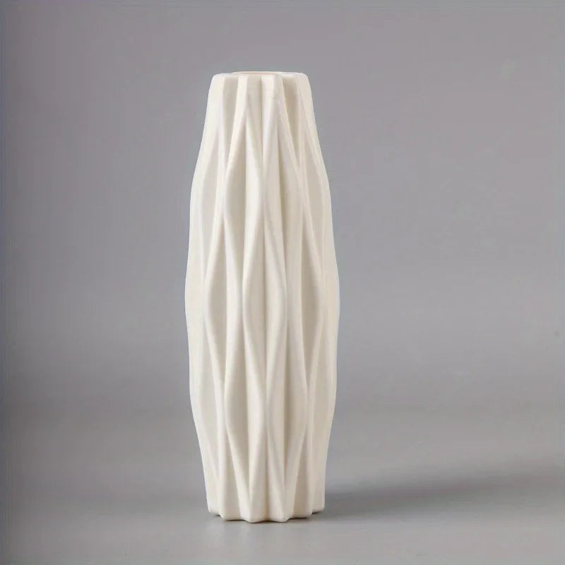 Diamond-Style Plastic Vase
