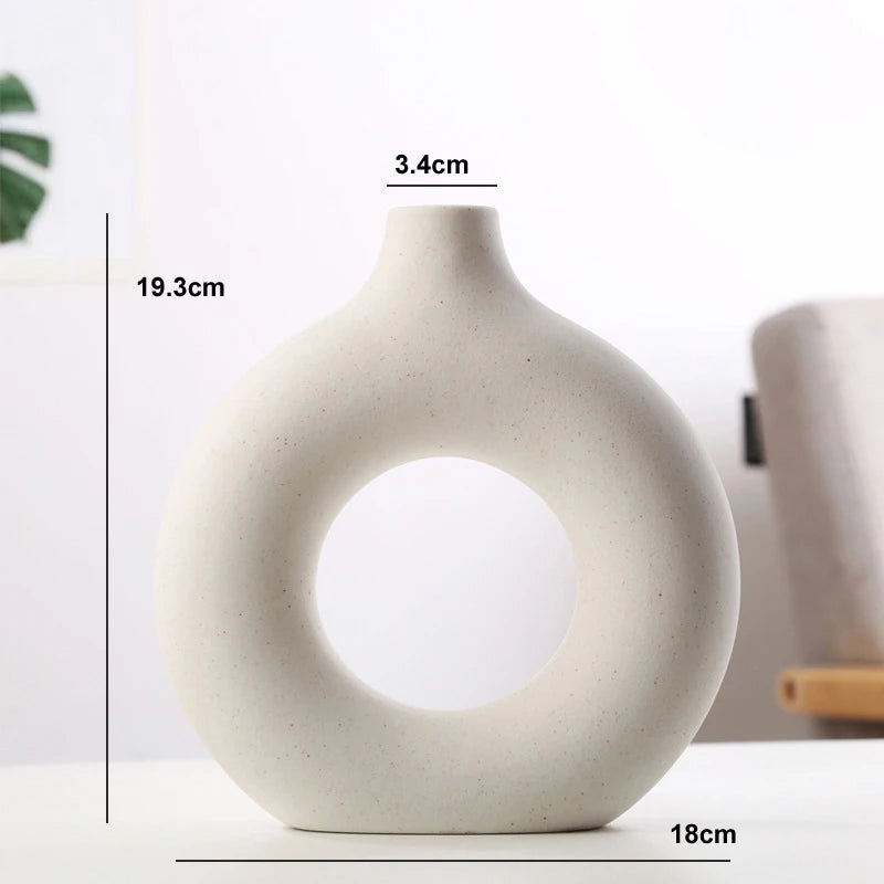 Nordic Ceramic Hollow Vase
