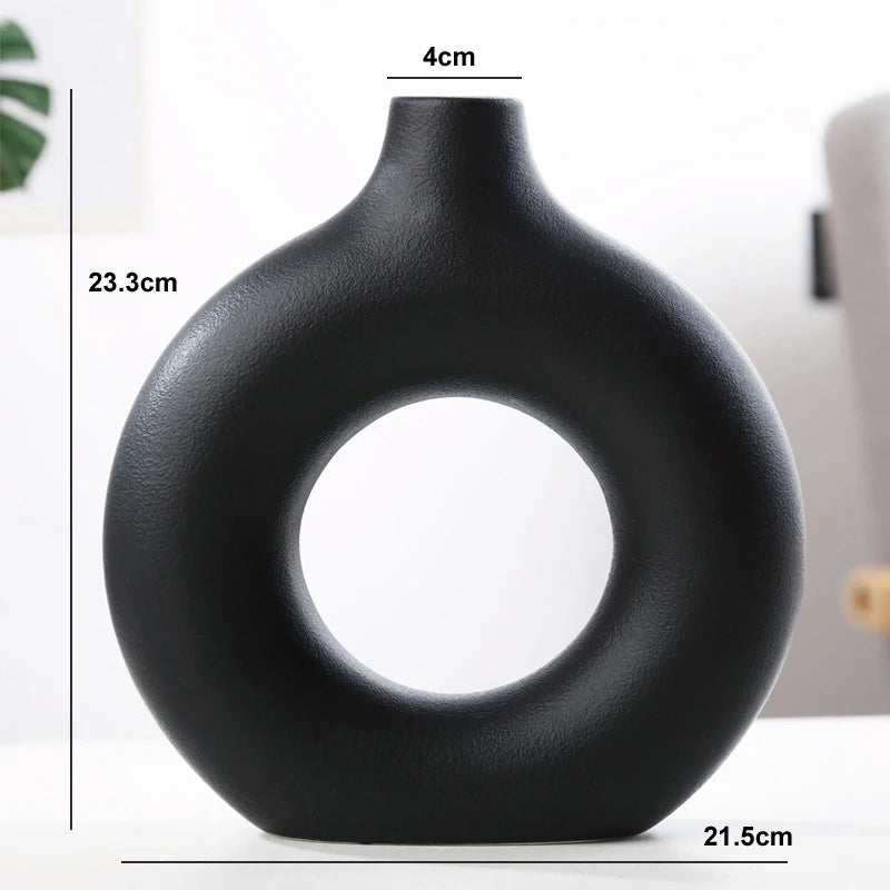 Nordic Ceramic Hollow Vase