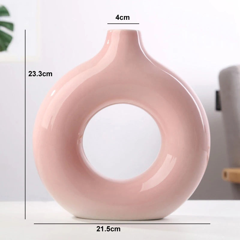 Nordic Ceramic Hollow Vase