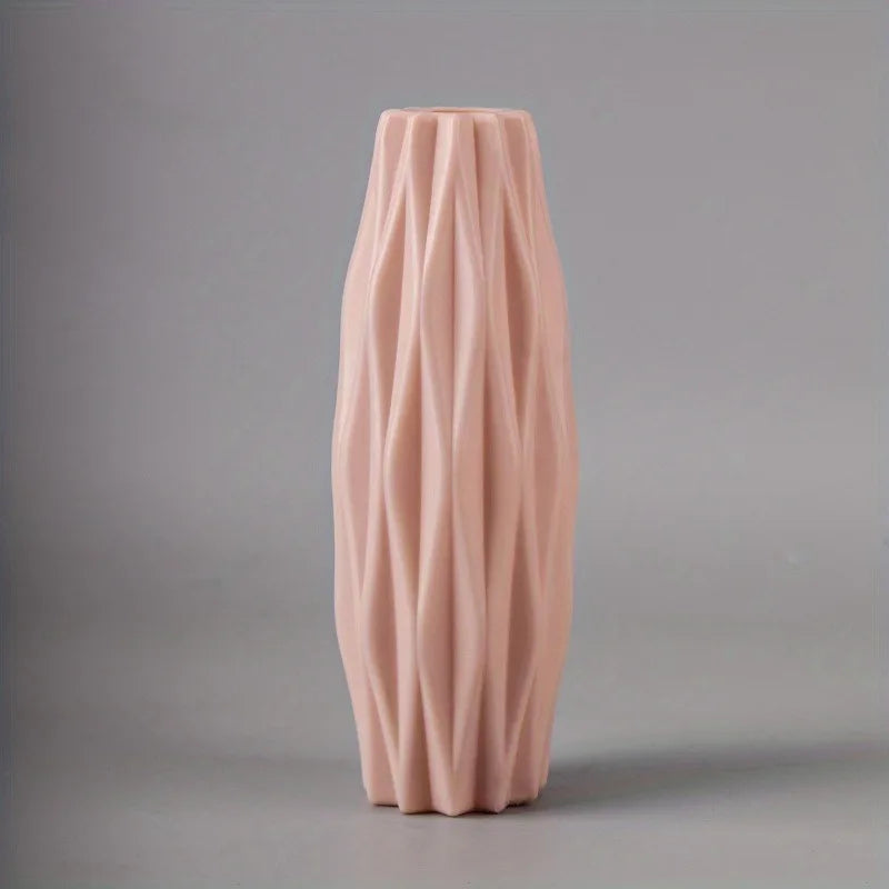Diamond-Style Plastic Vase