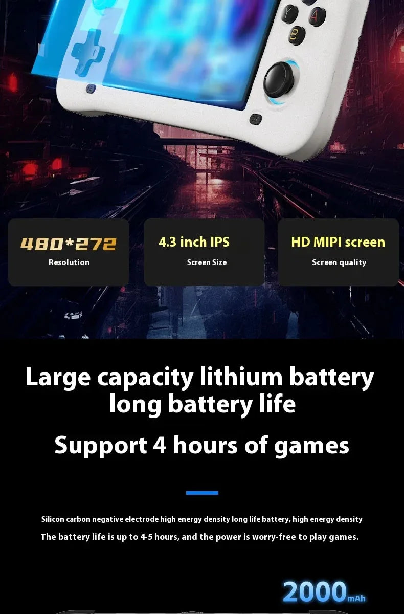 G28 handheld game console landscape square screen portable retro nostalgic open source handheld PSP arcade dual joystick