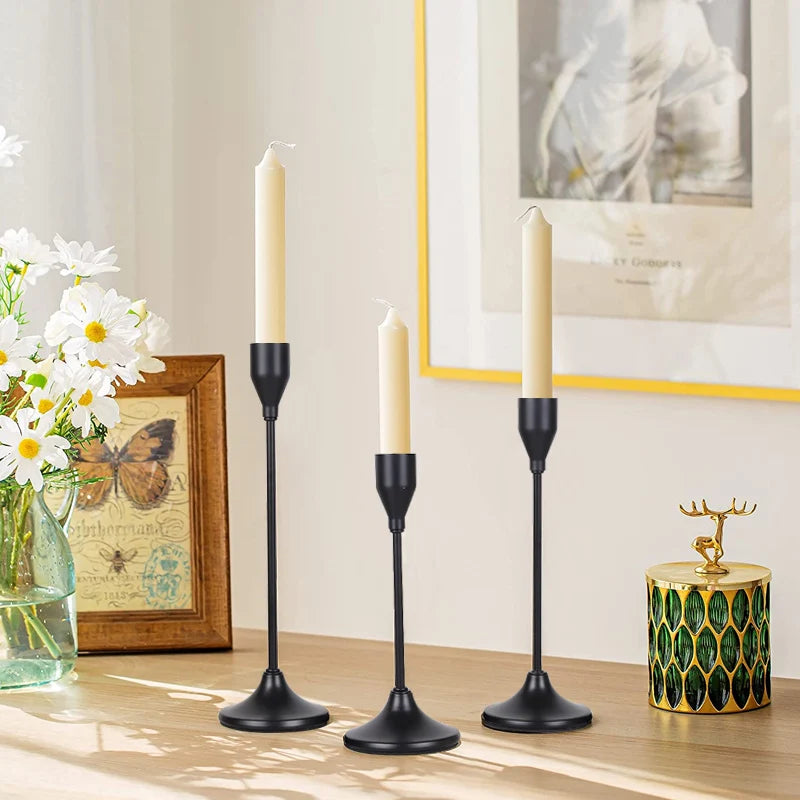 3-Piece Metal Candle Holder Set