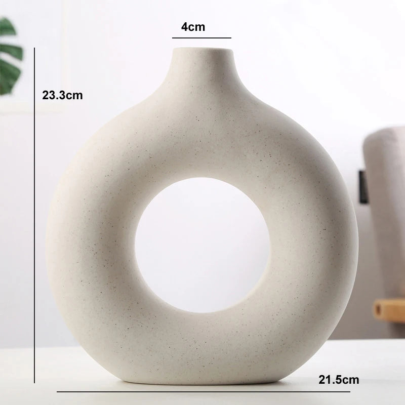 Nordic Ceramic Hollow Vase