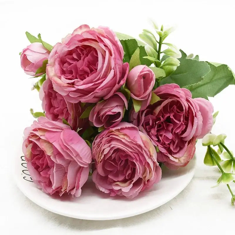 Silk Peony & Rose Bouquet