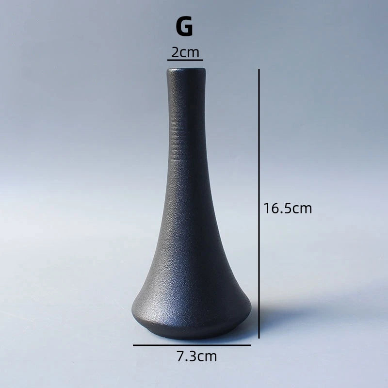 Black Ceramic Minimalist Vase