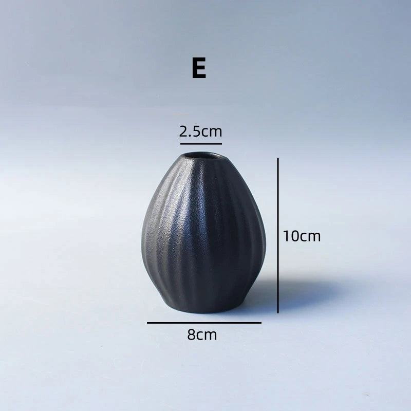 Black Ceramic Minimalist Vase