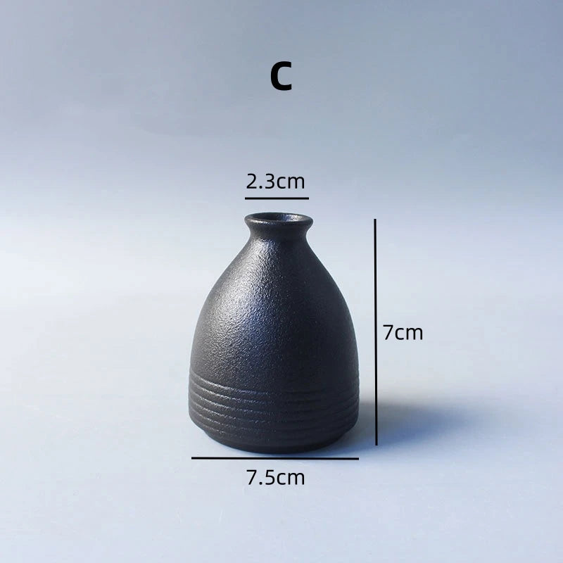 Black Ceramic Minimalist Vase