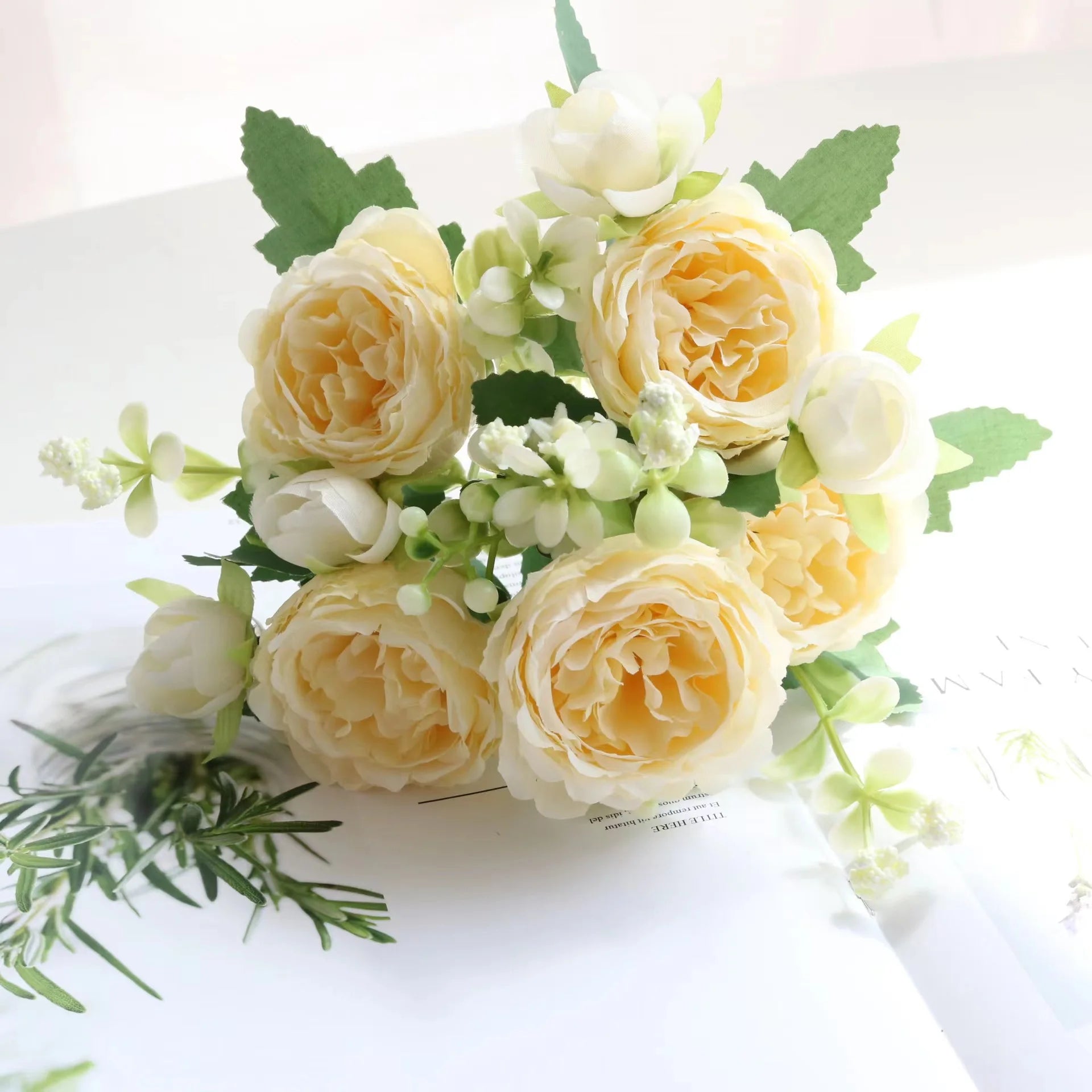 30cm Pink Peony Silk Bouquet
