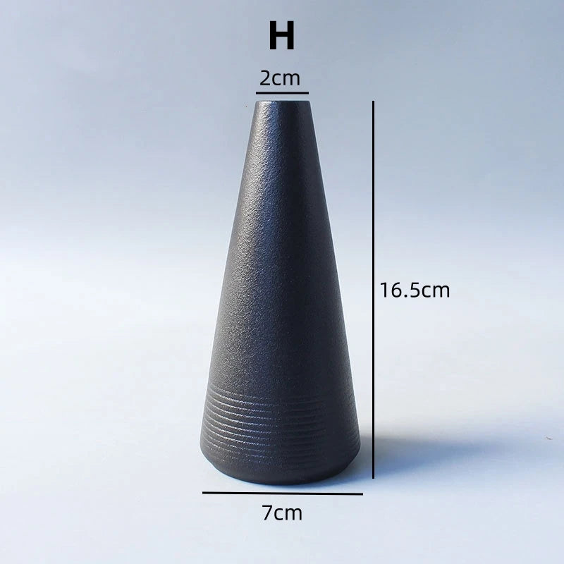 Black Ceramic Minimalist Vase