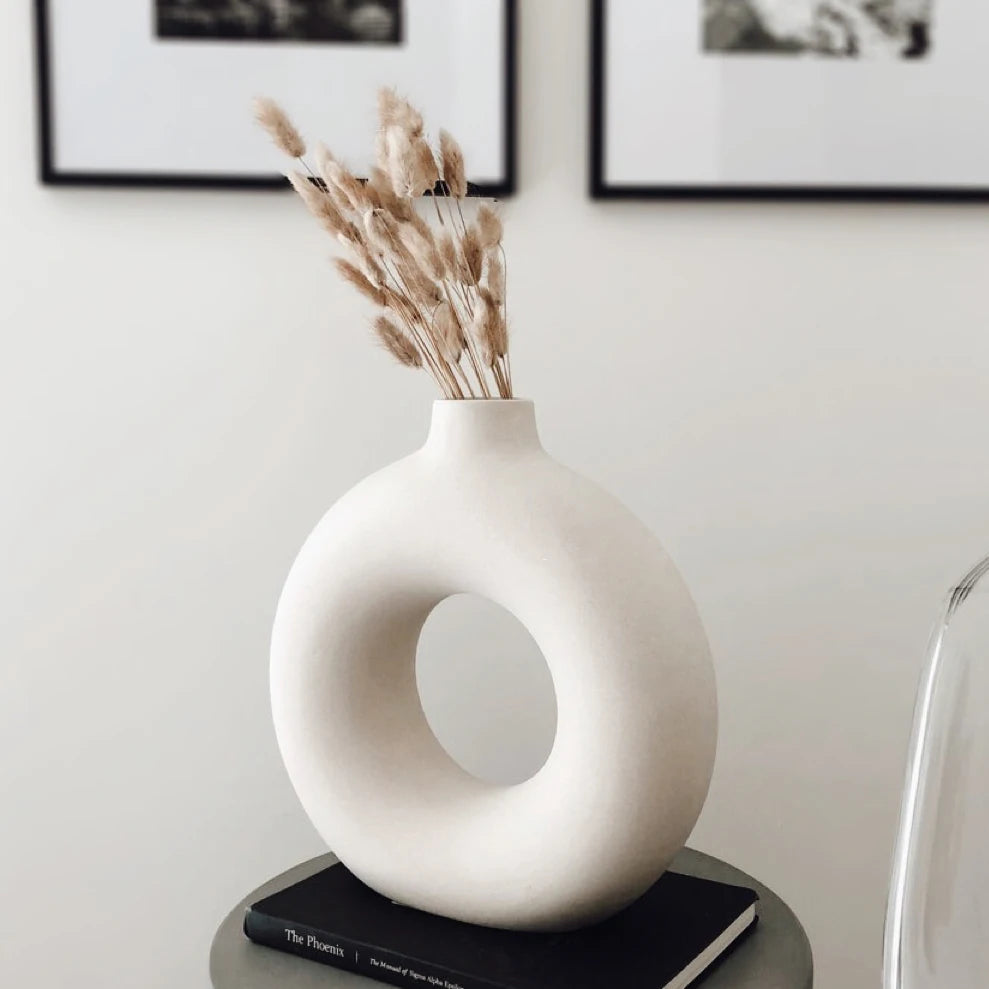 Nordic Ceramic Hollow Vase