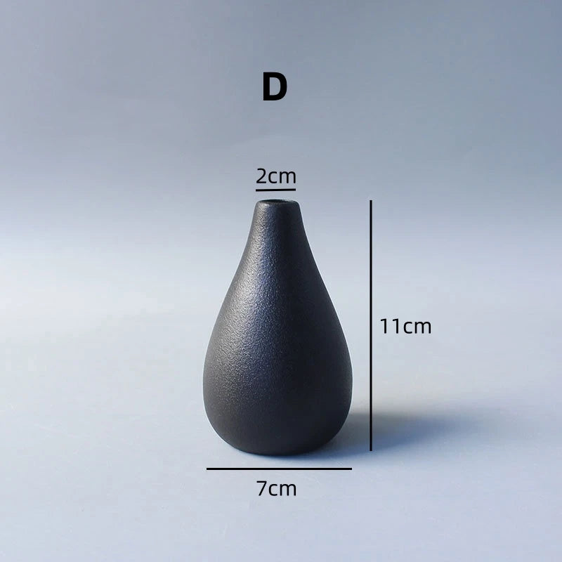Black Ceramic Minimalist Vase