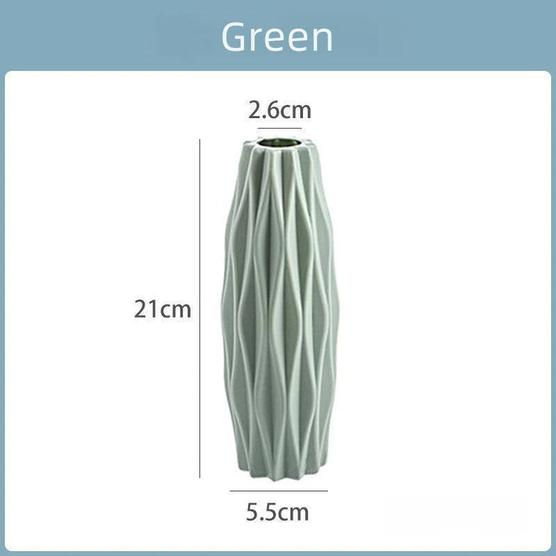 Diamond-Style Plastic Vase